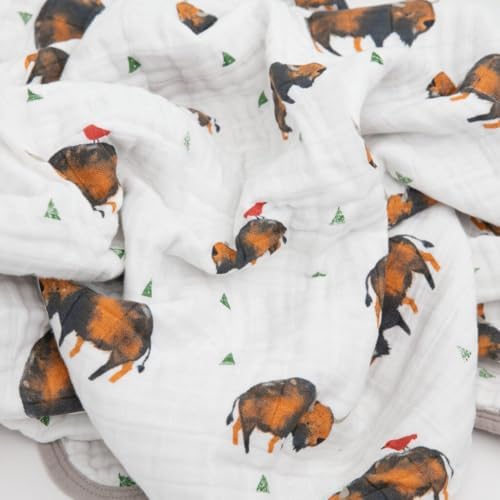 Little Unicorn Muslin Quilt Blanket | 100% Cotton Soft Multi-Layered Muslin - Image 3