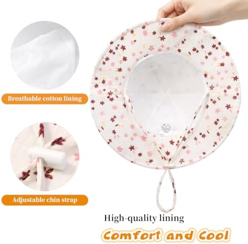 Baby Sun Hat Infant Toddler Girl Kids Sun Protection Beach Bucket Hats - Image 6