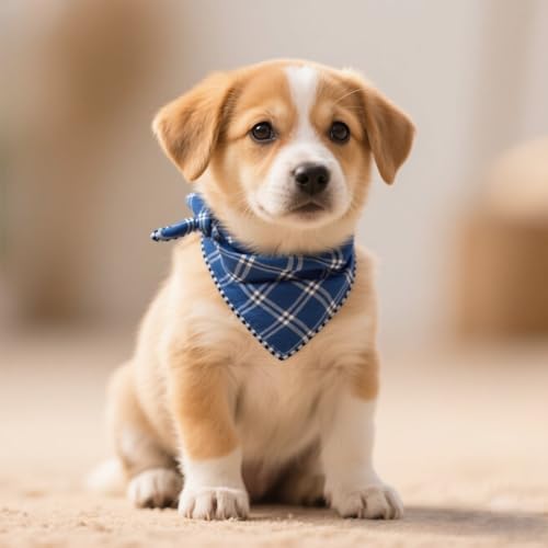 Double Layers Two Tones Dog Cotton Bandana Bibs Scarf DCB15 B&W - Image 7