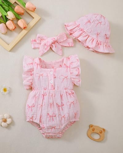 Renotemy Baby Girl Clothes Summer Newborn Girls Outfits Preemie-18Months - Image 2