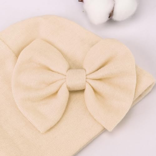 Newborn Baby Hats and Mittens Set Infant Bow Beanie Cap Toddler Gloves Newborn - Image 5