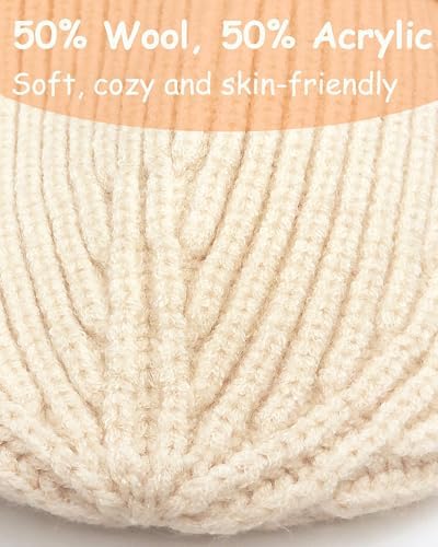 vidsel Toddler Beanie Baby Hat Boys Girls Beanies Wool Warm Kid Winter Hat - Image 3
