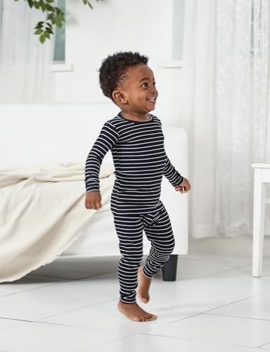 AVAUMA Stripe Pattern Baby Boys Girls Pajama Set Kids Toddler Snug fit Ribbed - Image 5