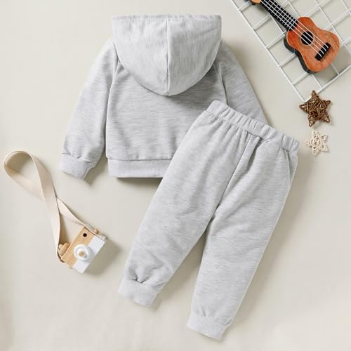 Happy Town Baby Fall Outfits for Girl Boy Long Sleeve Hoodie Top and Long - Image 3