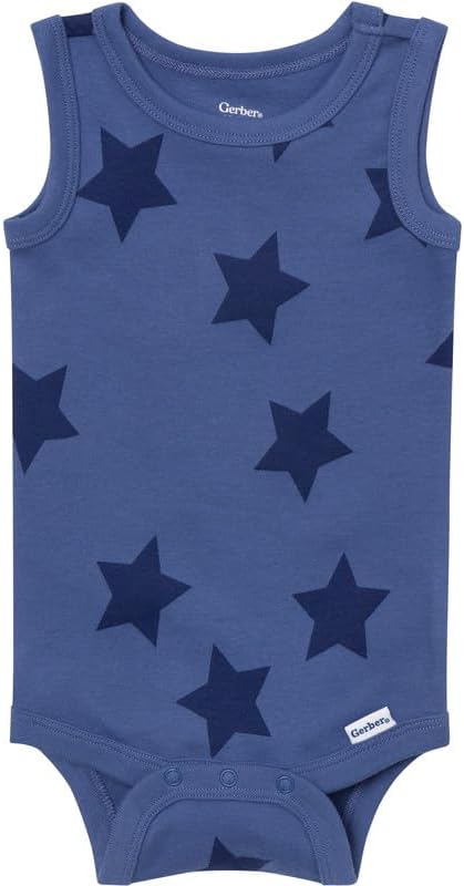Gerber Baby Boys Multi-Pack Sleeveless Onesies Bodysuit - Image 4