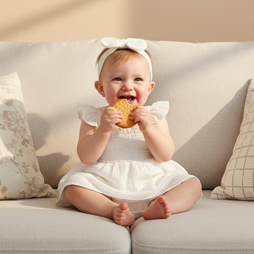 Newborn Baby Girls Summer Clothes Ruffle Sleeveless Pleated Smocked Bubble - Image 3