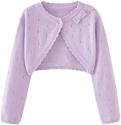 Toddler Girls Cardigan Sweater Bolero Shrug Baby Kids Long Sleeve Cropped Dress by Miccina