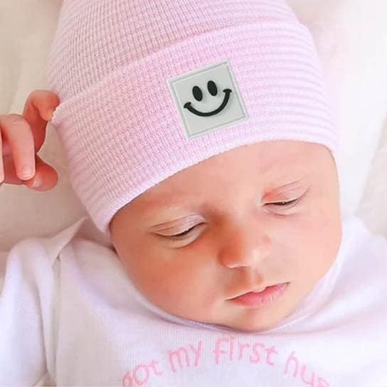 Newborn Baby Hat Infant Caps Baby Boy Girl Toddler Hospital Hats Bow Double - Image 2