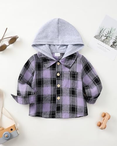 Toddler Baby Boy Long Sleeve Shirt Flannel Buffalo Plaid Shirts Button Down - Image 6