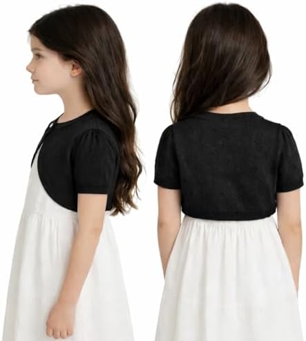 Girls Cardigan Sweater Toddler Baby Kids Knit Bolero Shrug - Image 4