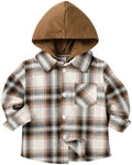YOUNGER STAR Toddler Kids Boys Girls Flannel Hooded Plaid Shirt Button Baby Red by YOUNGER+STAR