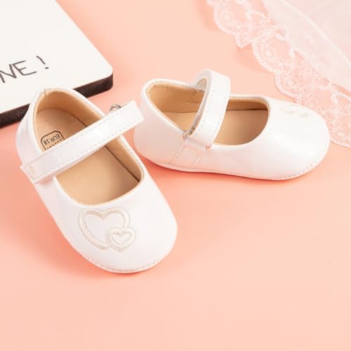 Meckior Infant Baby Girls Soft Sole Bowknot Princess Wedding Dress Mary Jane - Image 4