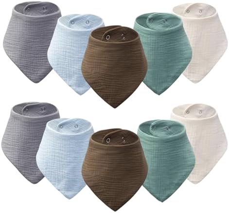Baby Bibs, Soft Cotton Bibs | 10-Pack Baby Bibs by Unknown