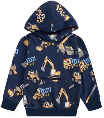RETSUGO Baby Boys Dinosaurs Hoodie Boy Girls Truck Pullover by RETSUGO