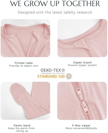 Long Sleeve Baby Bamboo Rayon Romper Infant One-Piece Double Zipper Footies | - Image 2