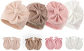 Newborn Baby Hats and Mittens Set Infant Bow Beanie Cap Toddler Gloves Newborn by AQOKKA