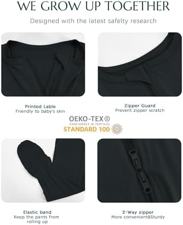 Long Sleeve Baby Bamboo Rayon Romper Infant One-Piece Double Zipper Footies | - Image 2