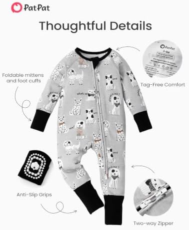 PATPAT Organic Cotton Baby Footie Pajamas - Image 5