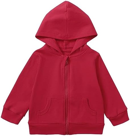 ROMPERINBOX Unisex Solid Baby Sweatshirts Hoodies, Lightweight Full Zip-up by RomperinBox