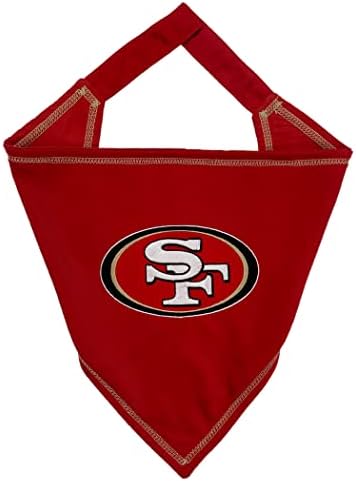 Pets First NFL SAN Francisco 49ERS TIE Bandana, Small/Medium. Dog Bandana Scarf by PETSFIRST