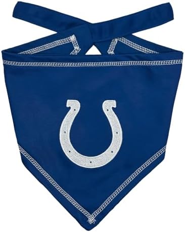 Pets First NFL Indianapolis Colts TIE Bandana, Small/Medium. Dog Bandana Scarf by PETSFIRST