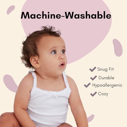 Feathers Baby Girl Tank Top Bodysuit Cotton One Piece 2 Pack, Sizes 3M-36M - Image 6