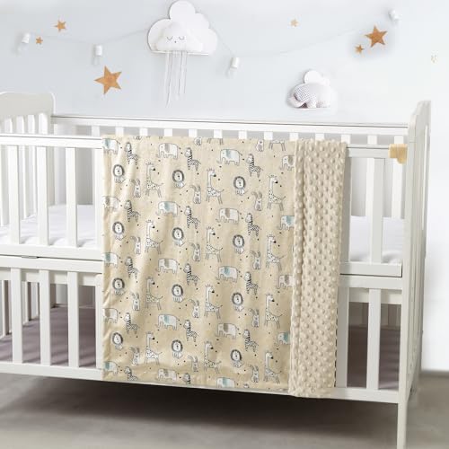 CREVENT 2Pcs 30''X40'' Cute Cozy Fluffy Warm Baby Blankets - Image 3