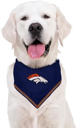 Pets First NFL Dener Broncos TIE Bandana, Small/Medium. Dog Bandana Scarf Bib - Image 5