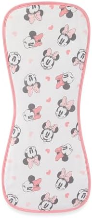 Disney Baby Minnie Mouse Burp Cloths 3 Pack Soft Absorbent 20" x 10" Leakproof - Image 2