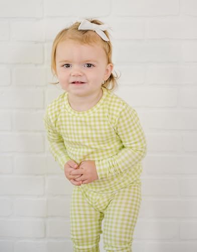 moimoln Cotton Modal Baby Toddler Pajamas Check Solid Leopard 6M-8Y - Image 2