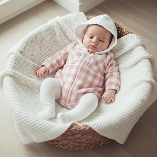 Douhoow Baby Boy Hooded Romper Long Sleeve Boy Plaid Hoodies Baby Jacket Infant - Image 4
