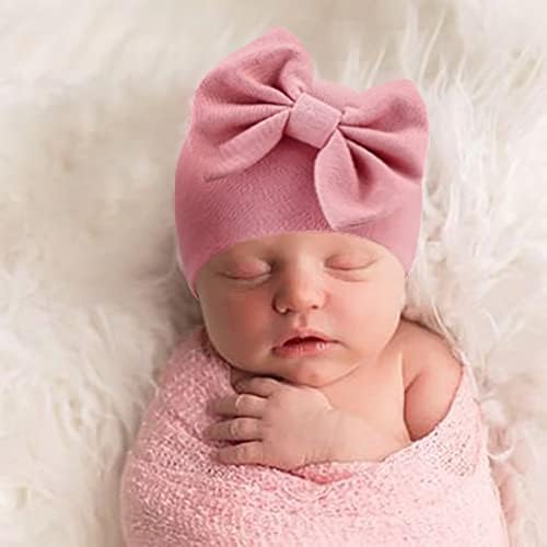 Newborn Baby Hats and Mittens Set Infant Bow Beanie Cap Toddler Gloves Newborn - Image 4