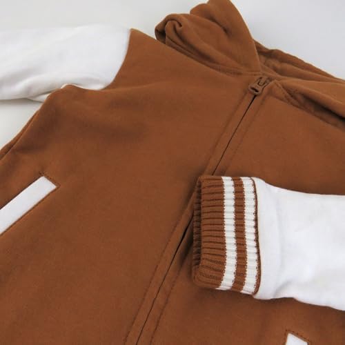 HonestBaby Baby Boys' Hoodie Coverall Team Varsity 100% Organic Cotton - Image 4