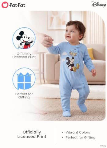 Disney Baby Boys Zip One-Piece Non-Slip Footie Romper - Image 3