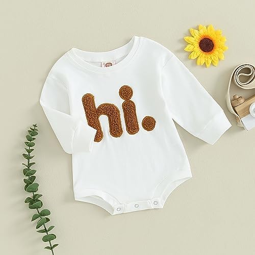 VISGOGO Newborn Infant Baby Boy Oversized Romper Sweater Bodysuits Coming Home - Image 3
