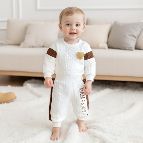 Giraropa Newborn Baby Boy Clothes Rib Knit Romper Jumpsuit Solid Sweater - Image 5