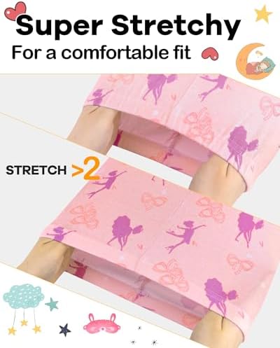 DAUGHTER QUEEN Girls Summer Pajamas Set 4 Pieces 100% Cotton Sleepwear Size 18 - Image 4