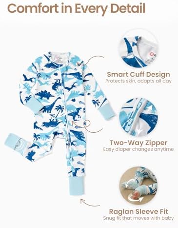 PATPAT Organic Cotton Baby Footie Pajamas - Image 5