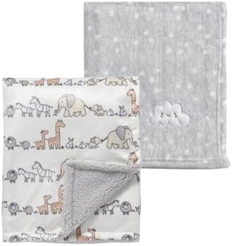 CREVENT 2Pcs 30''X40'' Cute Cozy Fluffy Warm Baby Blankets by CREVENT