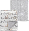 CREVENT 2Pcs 30''X40'' Cute Cozy Fluffy Warm Baby Blankets by CREVENT