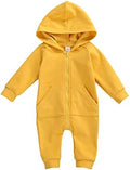 FYBITBO Infant Baby Boys Girls Clothing Zipper Hooded Jumpsuit Romper Long by FYBITBO