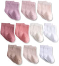 Baby Crew Socks, Cotton Rich Newborn Fit 0–3/3–6/6–12 Months by Unknown