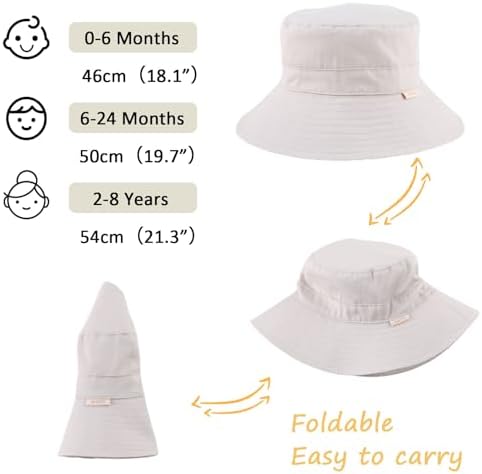 Bamery Baby Toddler Girls Bucket Hat Newborn Sun Hats - Image 6
