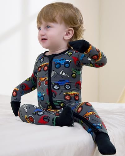 babee Reshinee Bamboo Viscose Baby Footie Pajama, Zipper Sleeper Boys Girls - Image 2