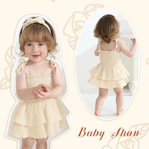 YOUNGER TREE Baby Girl Clothes Infant Summer Romper Dress Sleeveless Bodysuit - Image 3
