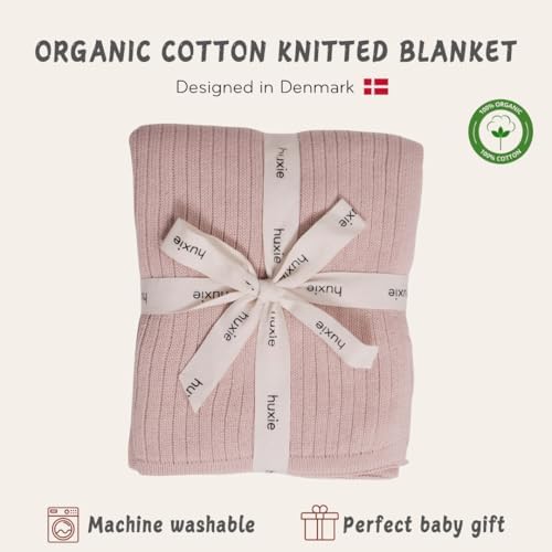 Receiving Blankets, 100% Organic Cotton Knit, Newborn Baby Swaddle | - Image 3