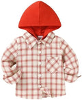 YOUNGER STAR Toddler Kids Boys Girls Flannel Hooded Plaid Shirt Button Baby Red by YOUNGER+STAR