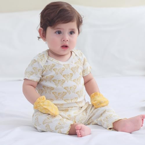 Ruliby Baby Bodysuit and Pant Set Summer Ribbed Mix Match Infant Clothes - Image 6