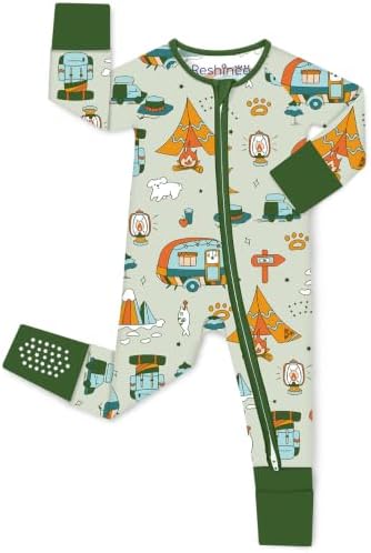 babee Reshinee Bamboo Viscose Baby Footie Pajama, Zipper Sleeper Boys Girls by babeeReshinee