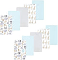 Luvable Friends Hudson Baby Flannel Burp Cloths 10pk, Kangaroo Pastel by Luvable+Friends
